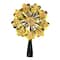 5.5" Lighted Gold Snowflake Starburst Christmas Tree Topper